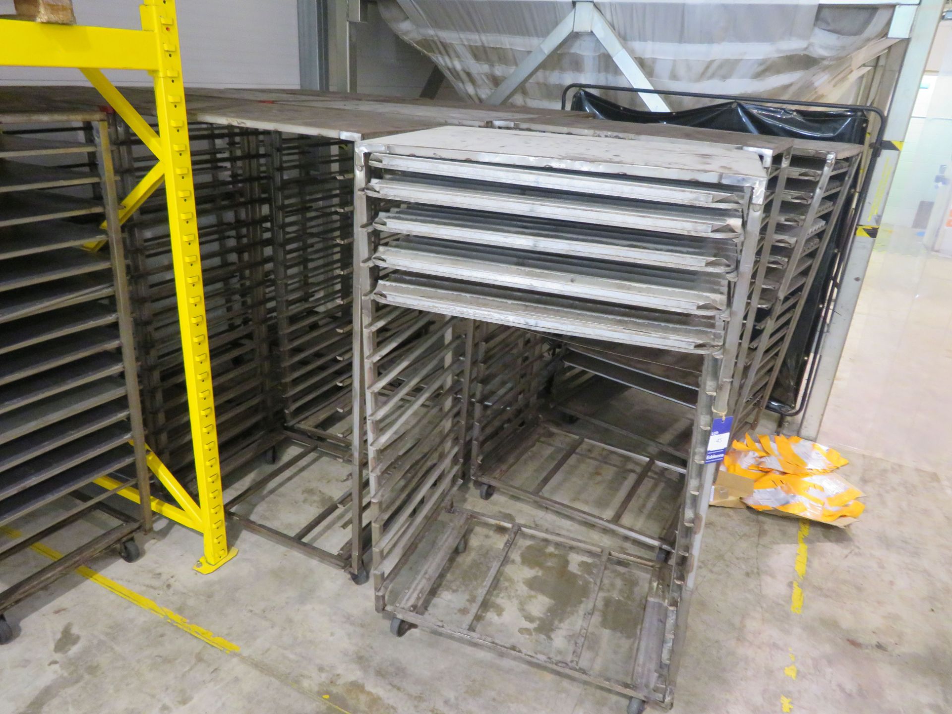 11x Baker's Racks 1000x 800 x 1800mm high & assorted trays - Image 3 of 3