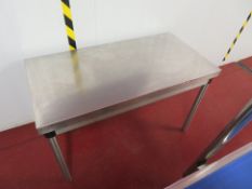 3x Stainless Steel Prep Tables 1400 x 650mm & 2x 1200 x 600mm