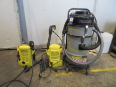 Numatic Vacuum Cleaner & 2x Karcher Mini Pressure Washer
