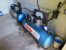 2x Clarke Air Receiver Mounted Compressors