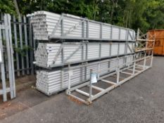 Quantity of Deceuninck UVPC profile lengths, approx. 6000mm, to 3 stillages (Stillages not