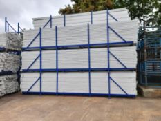 Large quantity of UVPC profile lengths, approx. 6000mm, to 10 x Blue ‘Forkable’ stillages (Stillages