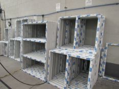 Large quantity of various UPVC window frames (to w