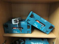 Quantity of assorted Makita power tools, cases and