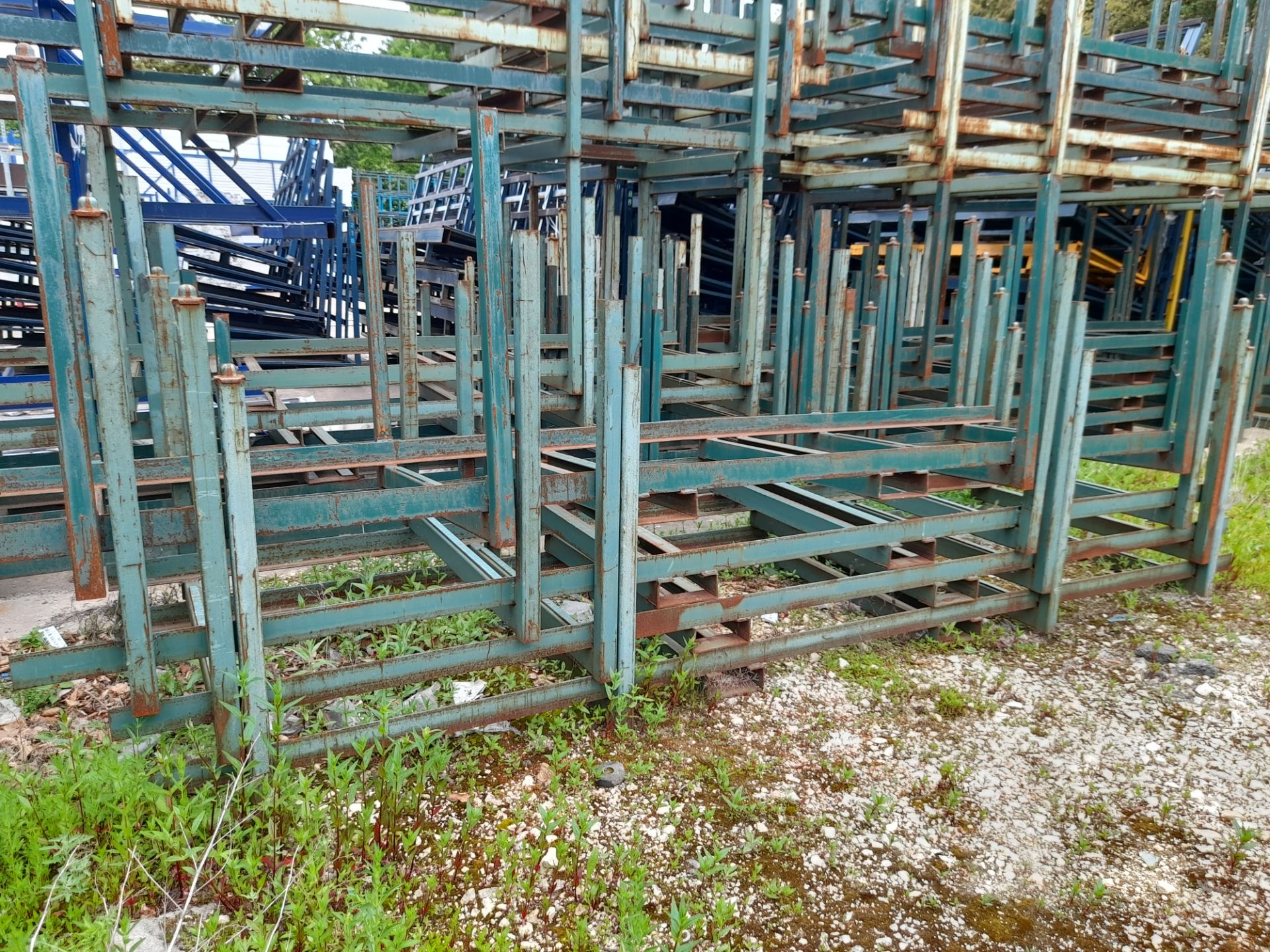 14 x Green ‘Forkable’ profile stillages, approx. 4m (photos for illustrative purposes) - Image 2 of 3