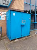 Lockable chemical cabinet, approx.1900mm x 1800mm x 900mm