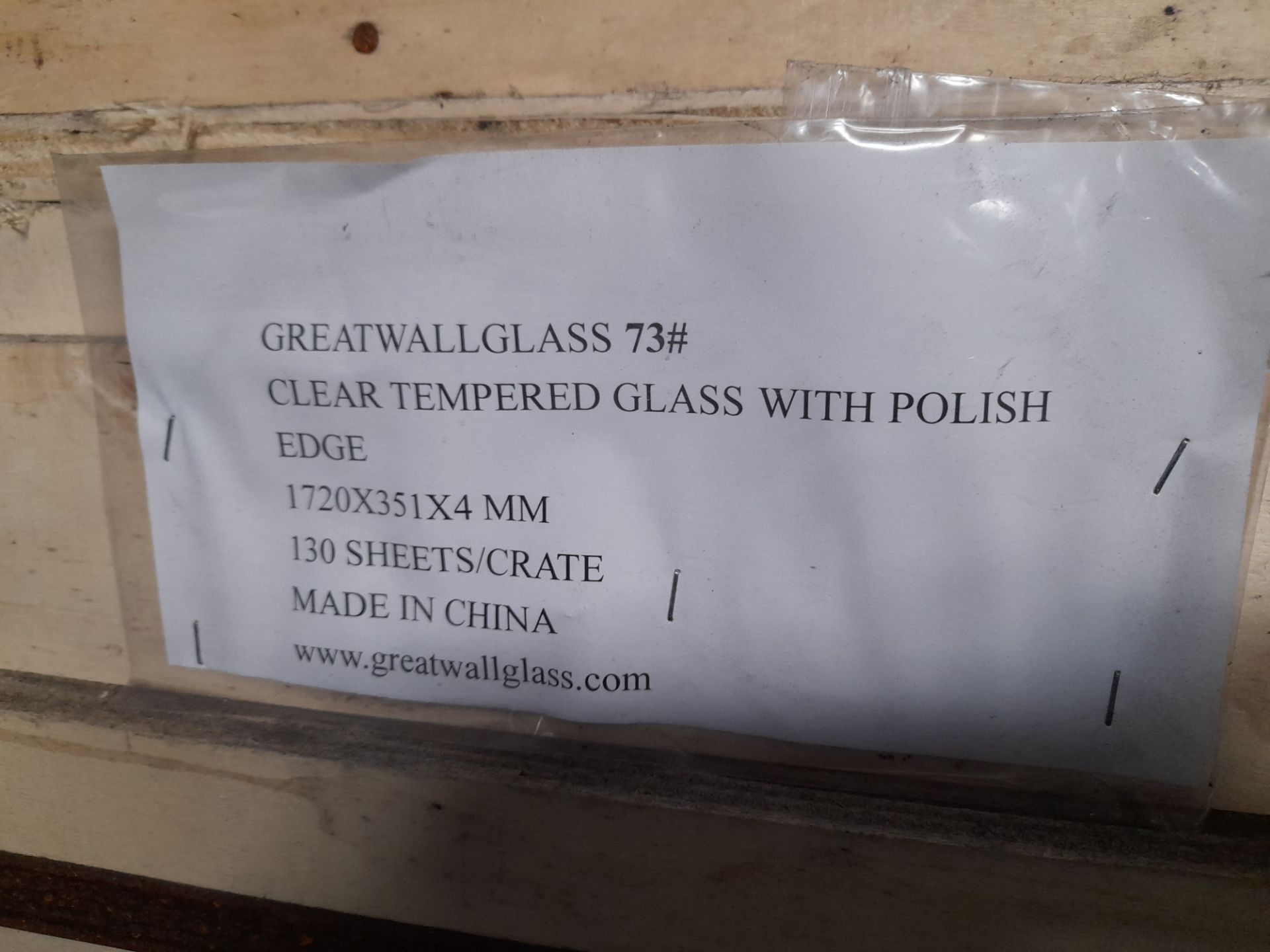10 x crates clear tempered glass with polish edge - Image 2 of 2