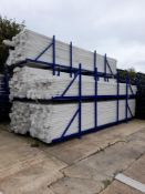 Quantity of UVPC profile lengths, approx. 6000mm, to 5 x Blue ‘Forkable’ stillages (Stillages