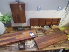 Quantity of assorted hardwood chopping boards and