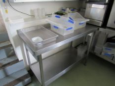 Stainless steel Prep table with under shelf