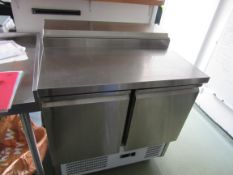 Adexa double door stainless steel chill cupboard with top lid