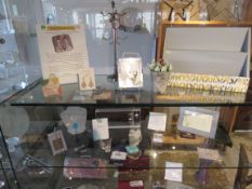 Quantity of various jewellery to glass display sta