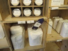 Large selection of assorted flours to shelves