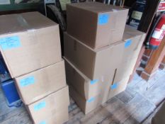 10 Boxes, Plain white 114 x 75 x 315mm, 1.5Kg Labels