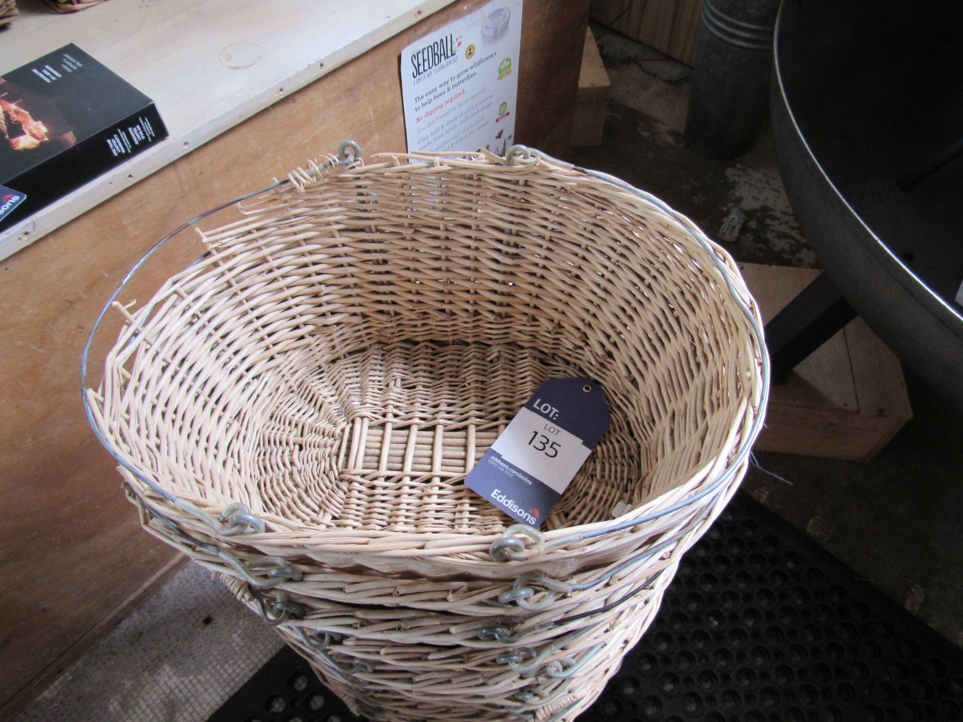 10wicker shopping baskets - Image 2 of 2