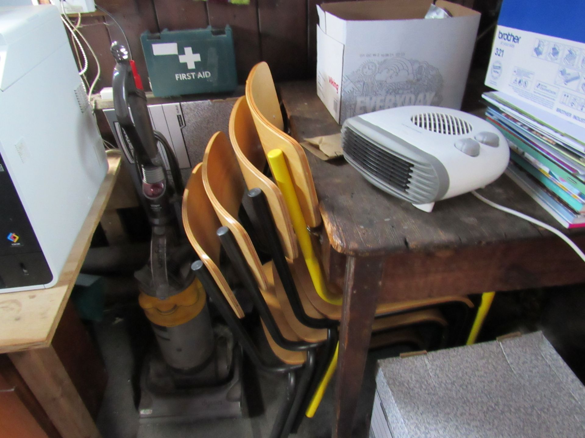 4 Retro Café chairs, Plywood on Steel