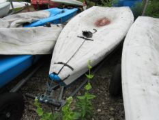 RS Quba Dinghy with launching trolley Asset Number W8161