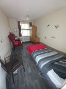 Contents to bedrooms 32-38 each to include; mobile bed, wardrobe, drawers, armchair etc