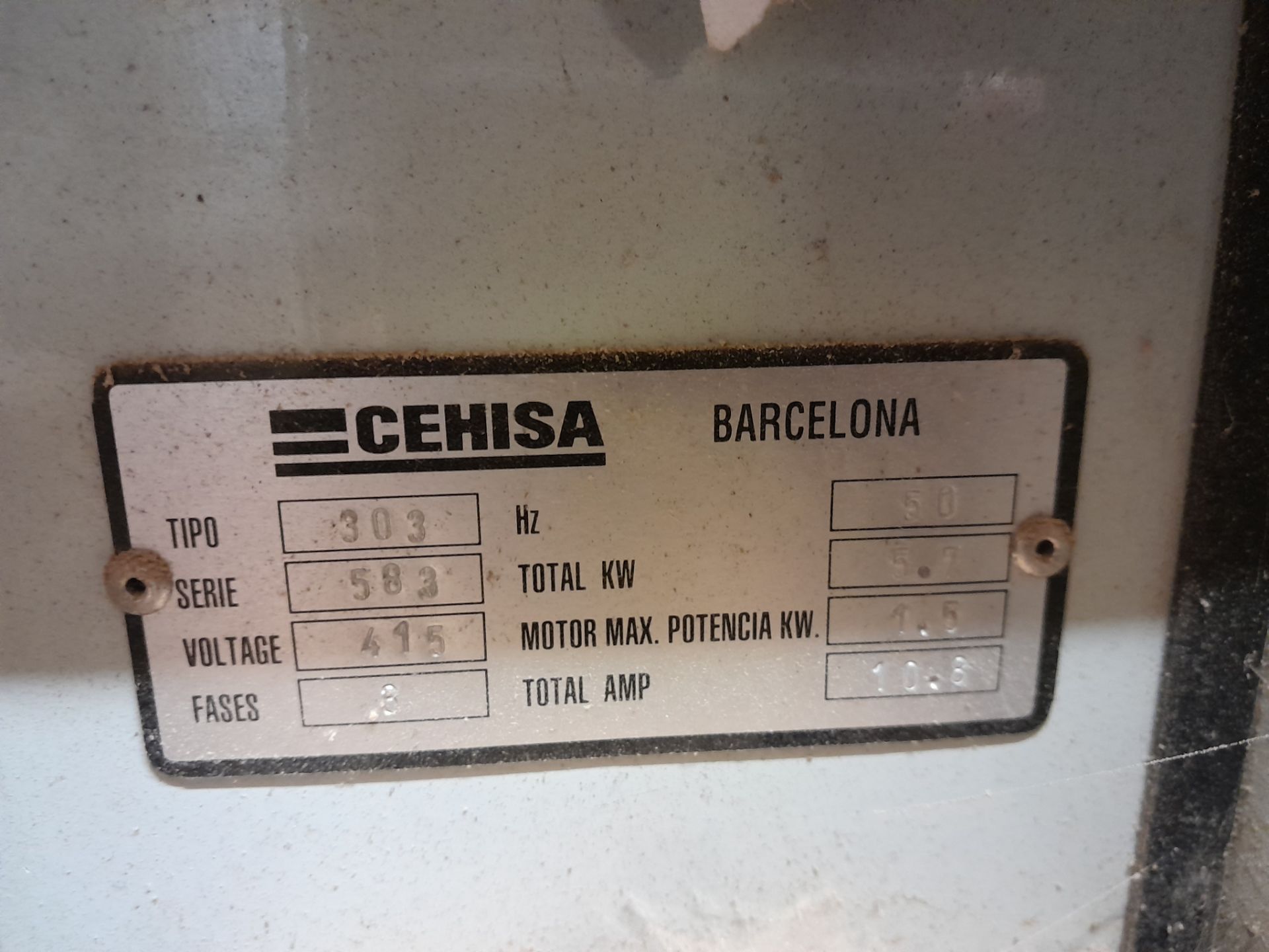 Cehisa Model 303 Edgebander, 583, 5.7KW with Wood - Image 6 of 9
