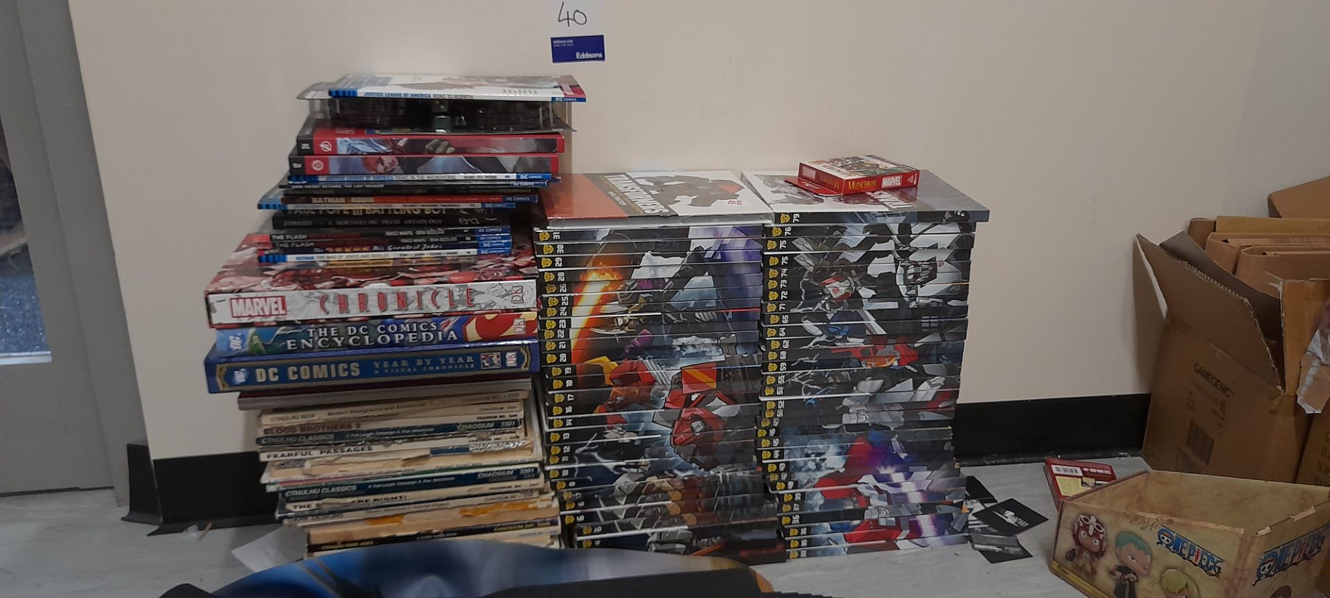 Quantity of graphic novels to include Transformers, Batman & others. Located on 1st floor.
