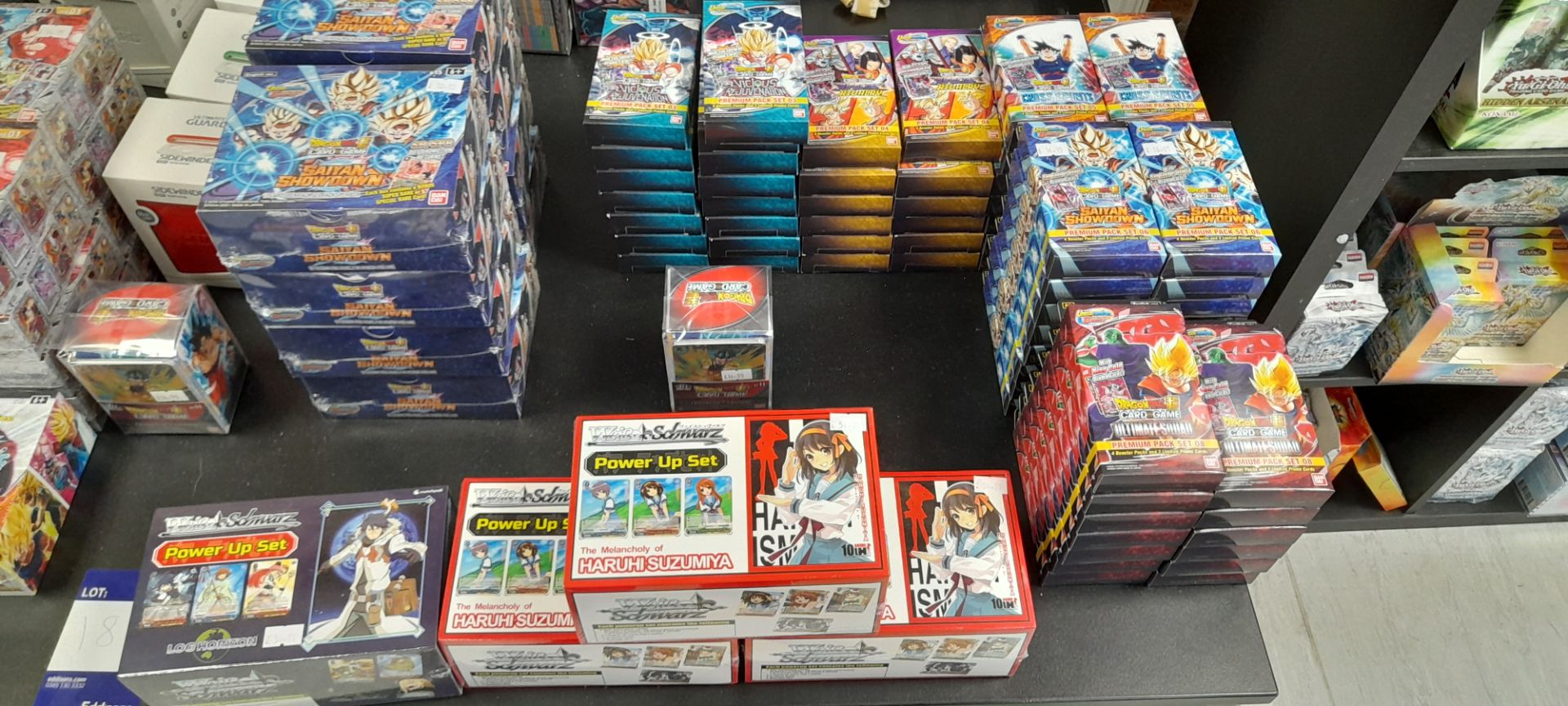 Contents of table & underneath to include Dragonball Z card games boxes, booster packs, expansion - Bild 4 aus 13