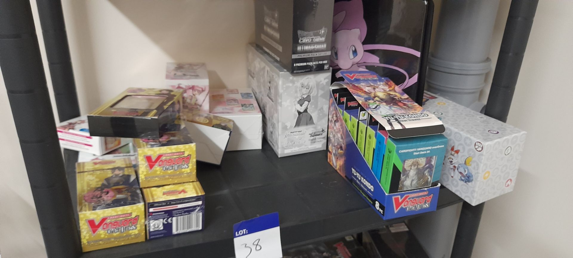 Contents of Five tier plastic shelving unit and metal display stand to include Vanguard CardFight, - Image 3 of 6