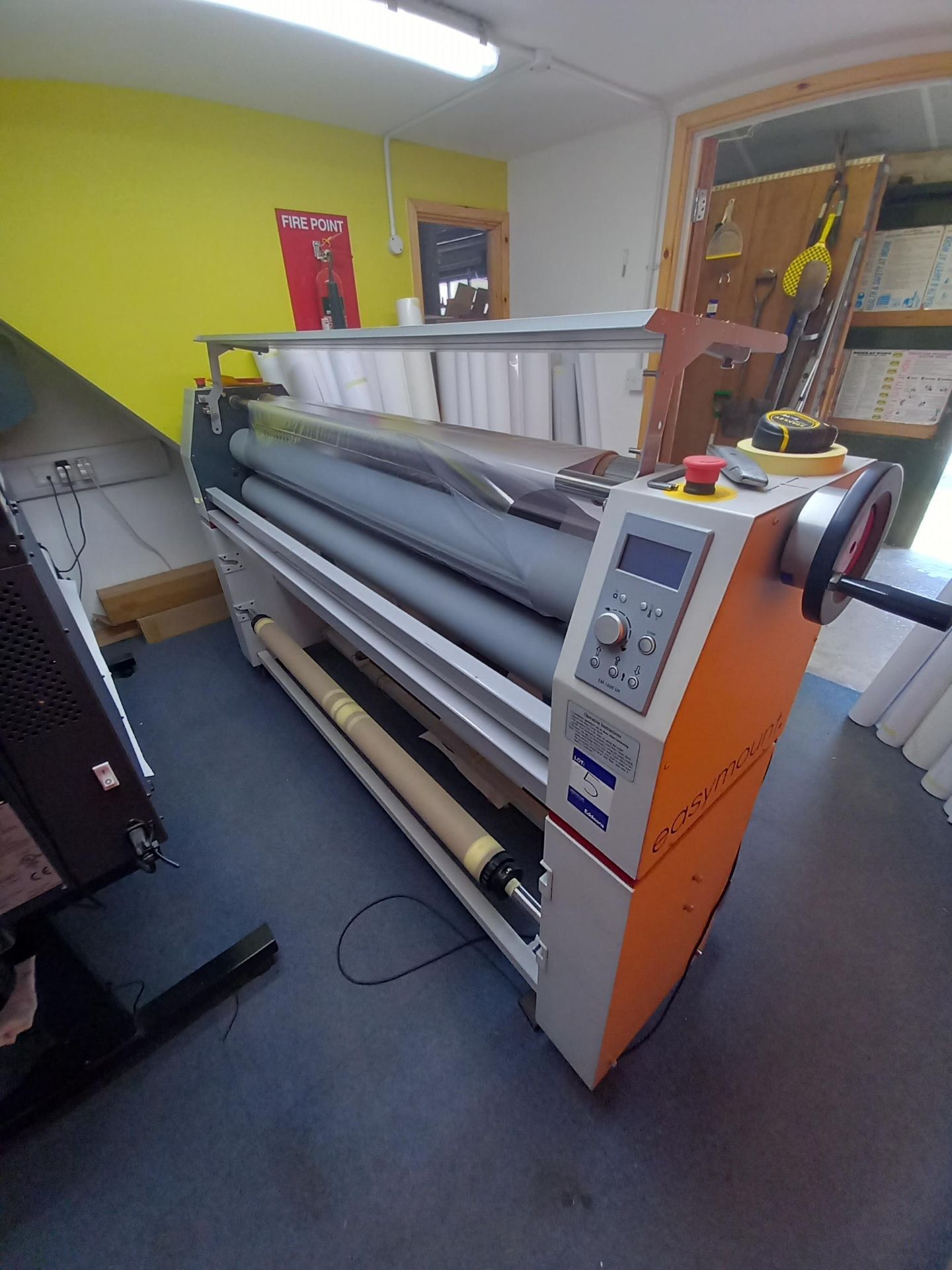 Easymount Hot Laminator Year 2009. And various half rolls of laminate - Image 2 of 6