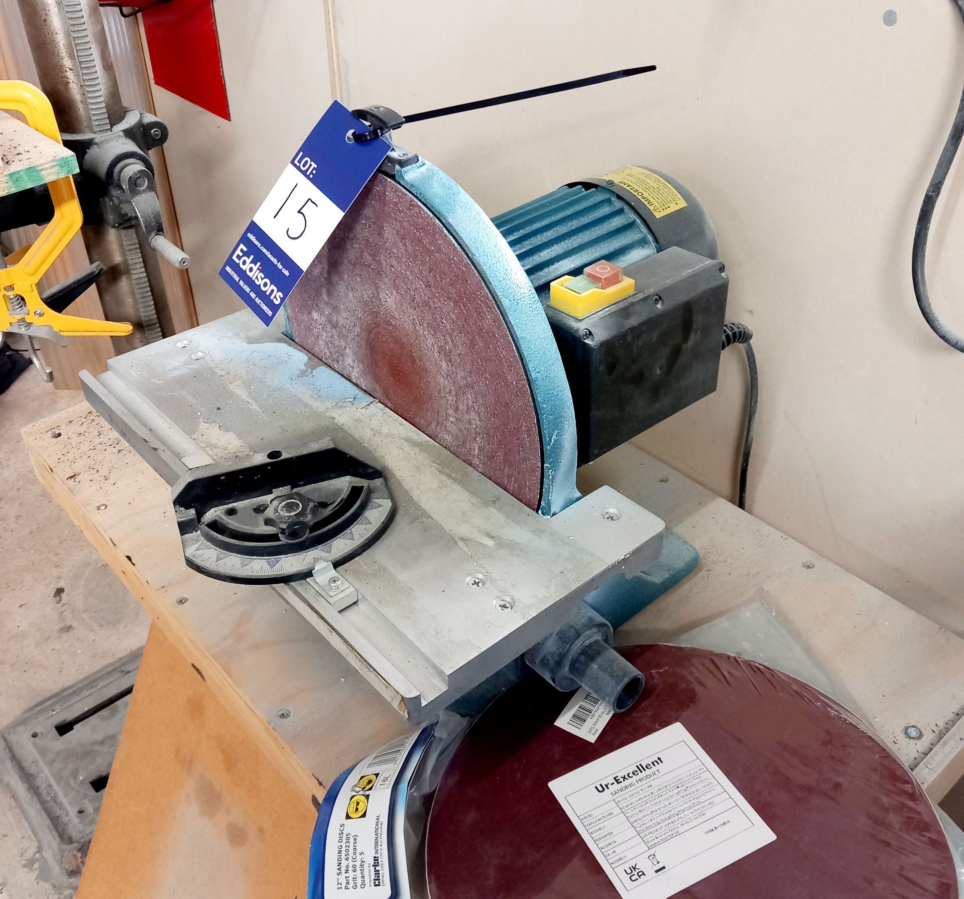 Disc Sander & Stand 240v with discs - Image 2 of 3