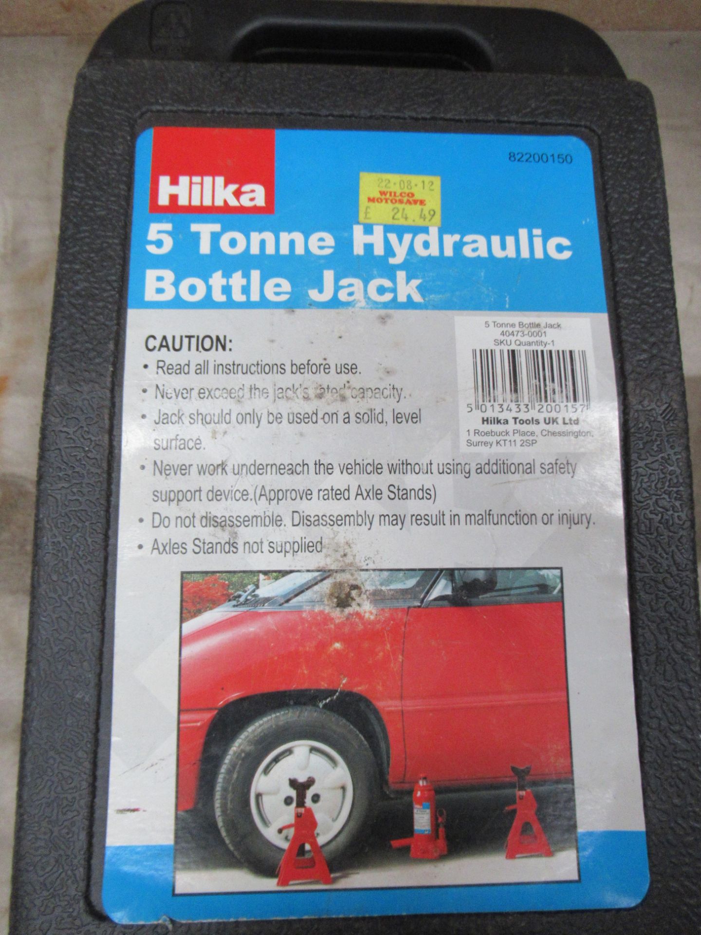 Hilka 5tonne Hydraulic Bottle Jack with a Streetwise 2tonne Hydraulic Jack (incomplete) - Image 4 of 5