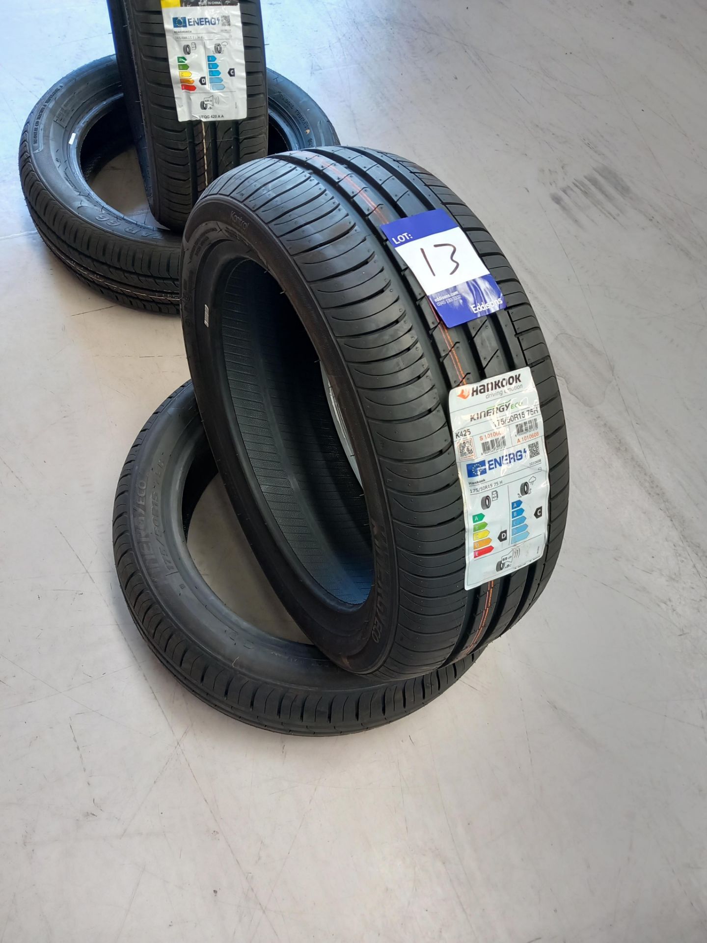 2 x Hankook Kinergy 175/50 15 tyres - This is a Composite lot made up of Lots 1 - 96 inclusive. At t