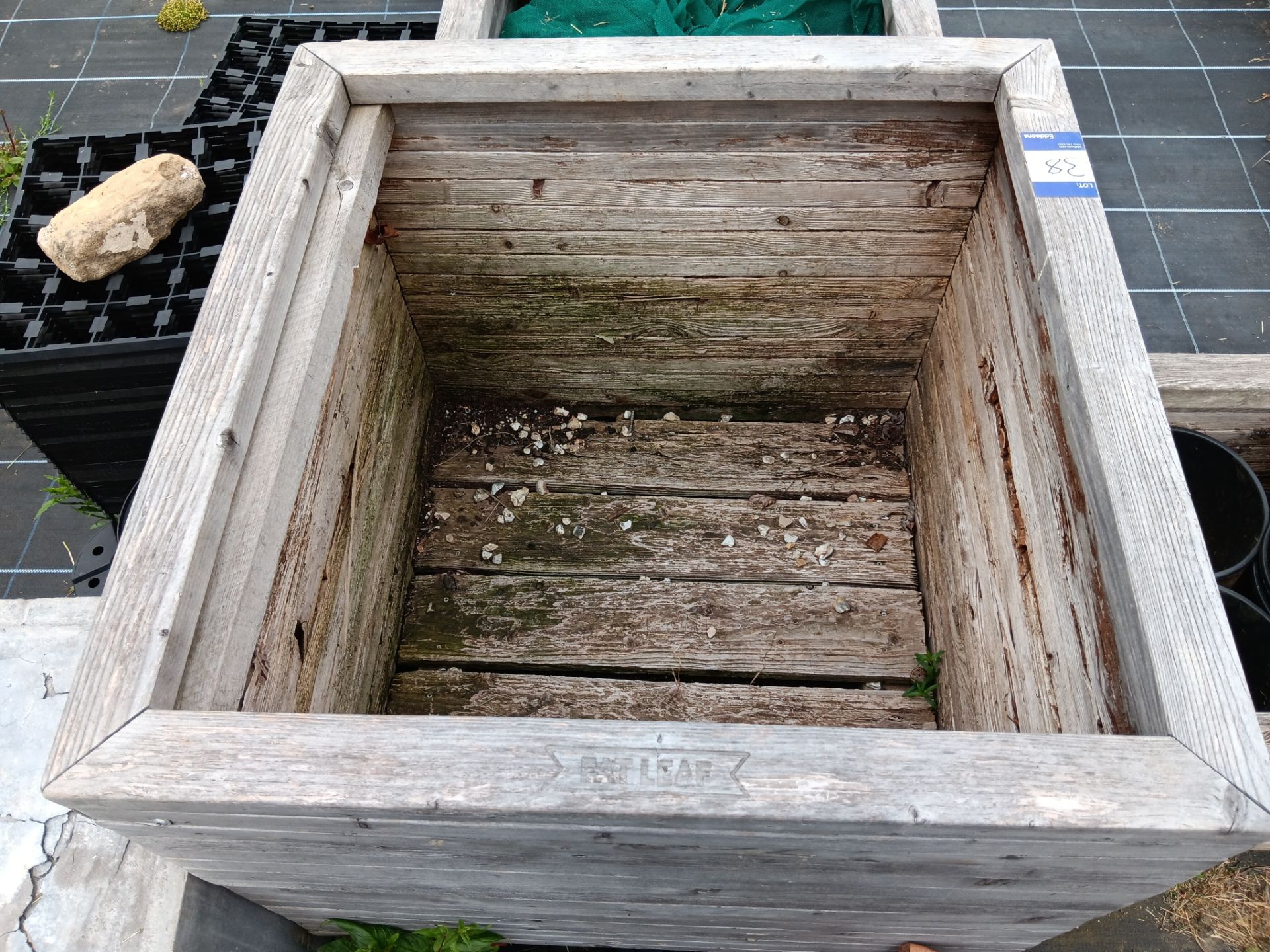 3 various timber planters and composite planter - Image 3 of 3