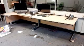 2x Various Cantilever Desks (1600x1200) and (1800x800)