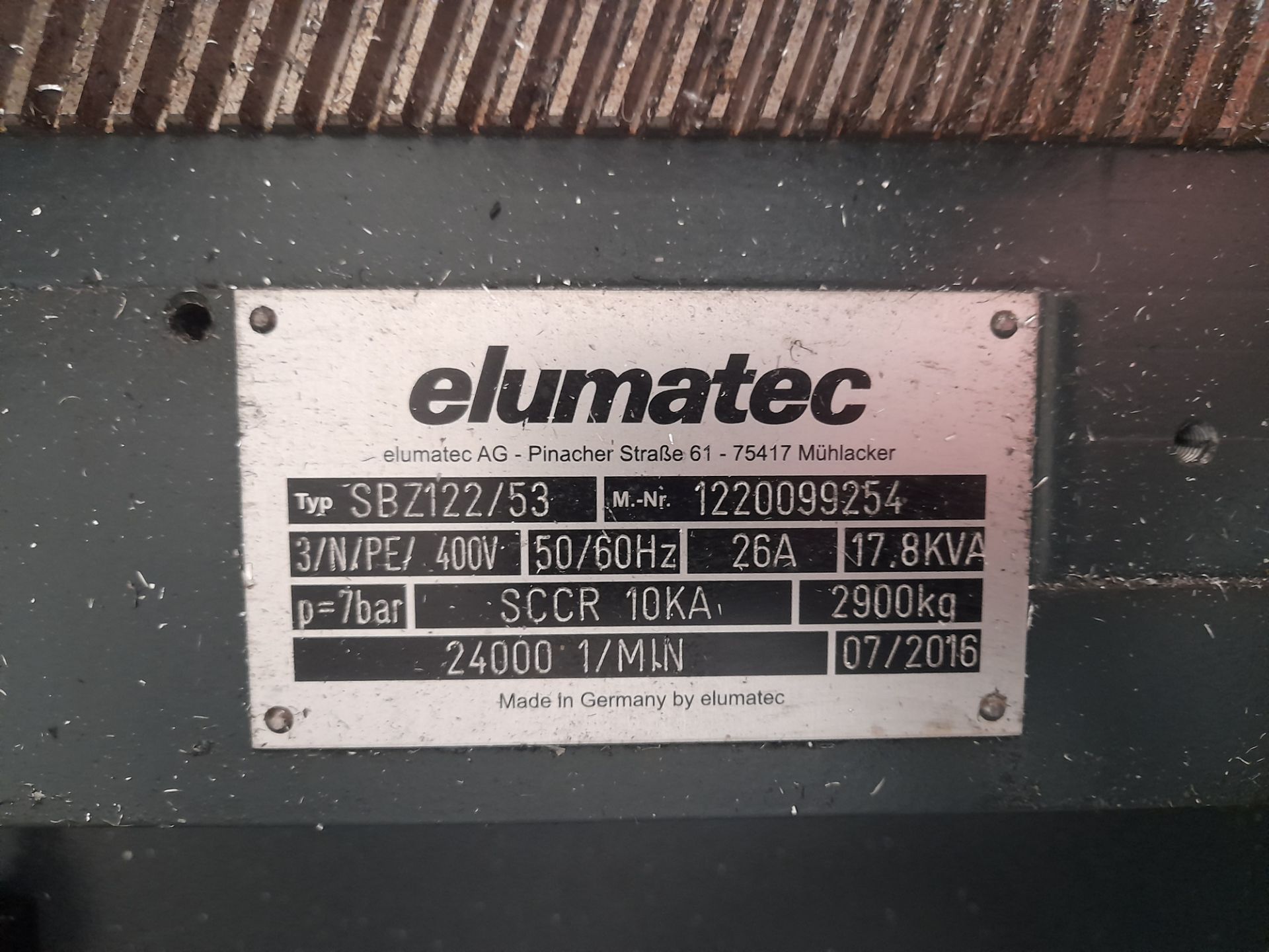 Elumatec SBZ 122/53 Profile Machine centre 3.8M P1 - Image 6 of 10