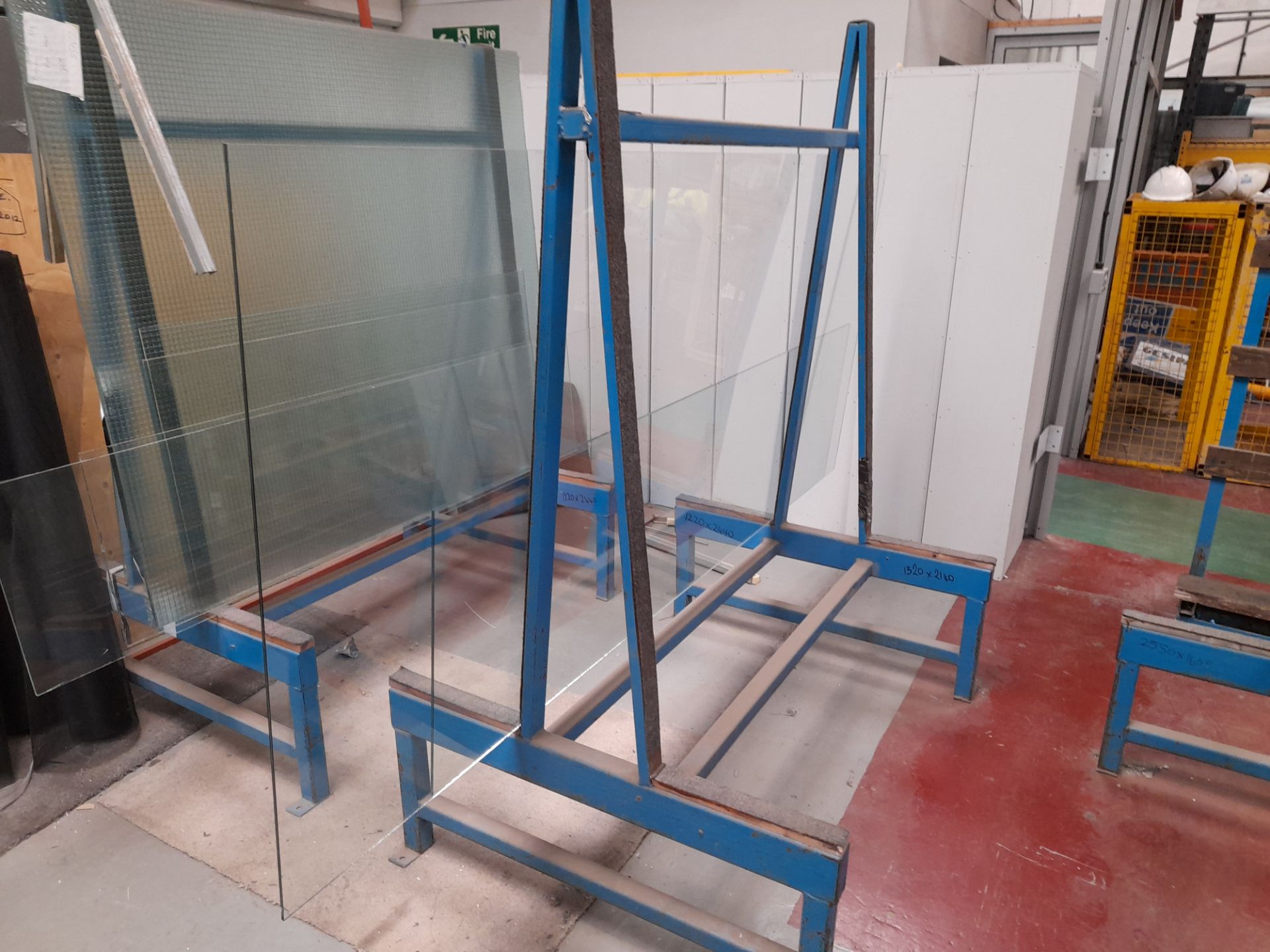 4 double sided glass racks and contents - Image 6 of 8