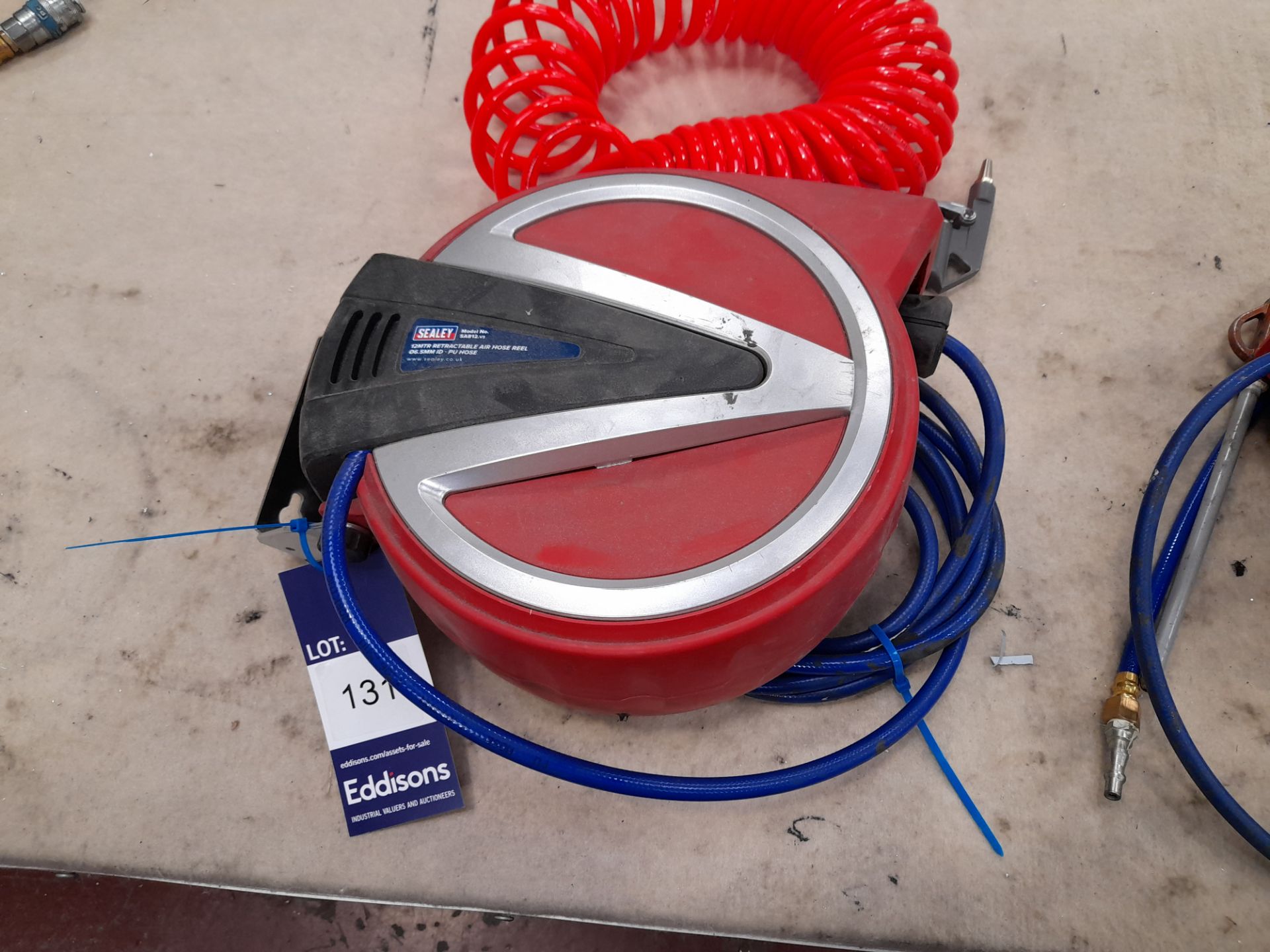 2 x Sealey 12mtr retractable air hose reels - Image 2 of 4