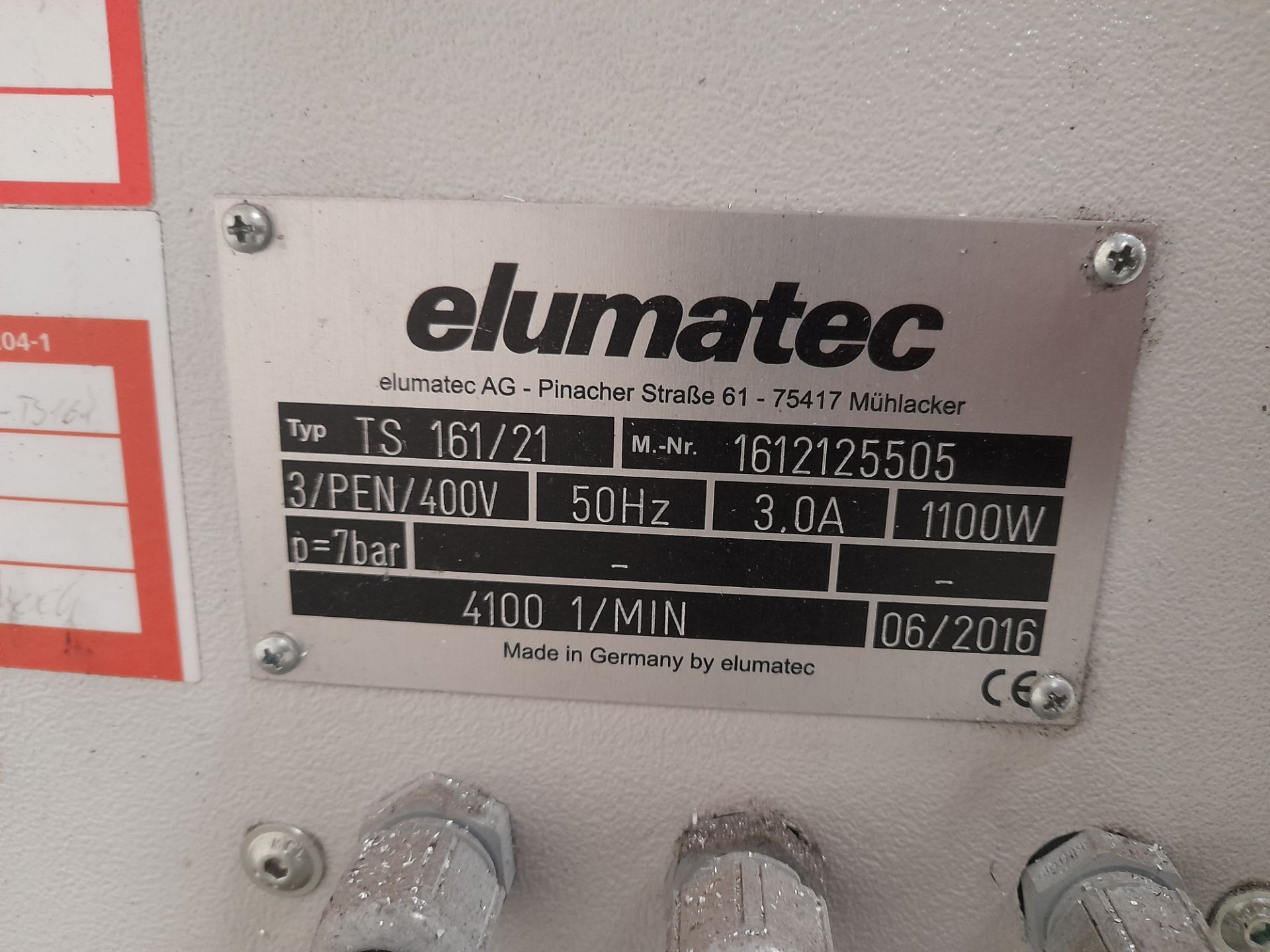 Elumatec TS161/21 Upstroking mitre bead saw 06/2016 Serial Number 1612125505 - Image 5 of 6
