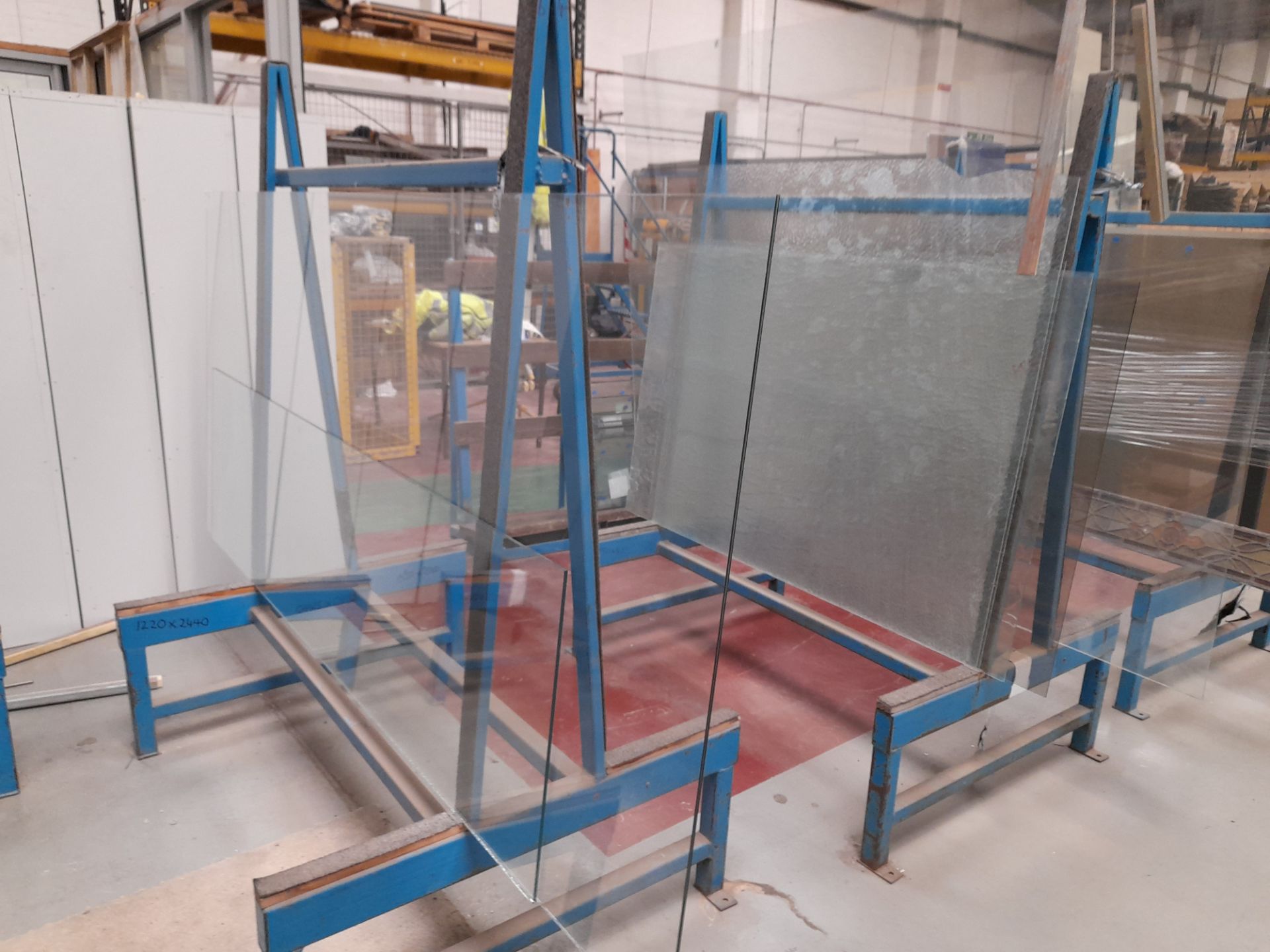 4 double sided glass racks and contents - Image 7 of 8