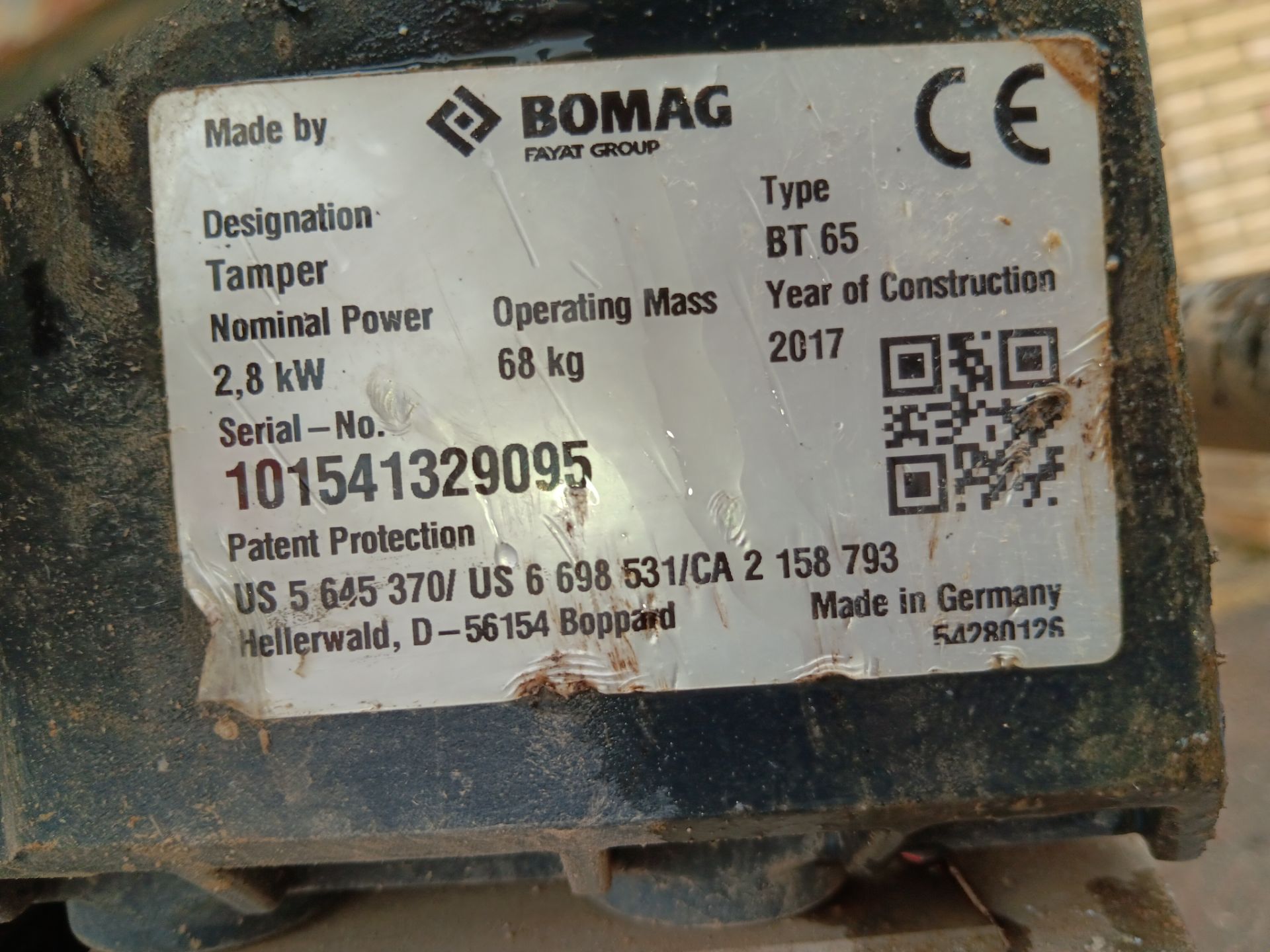 Bomag BT65 Jumping Jack (2017) Serial number 101541329095 LOCATED AT VERWOOD, DORSET - Image 3 of 3