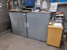 Stainless steel cabinet & contents including torch