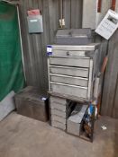 Assortment of bespoke stainless steel tool storage