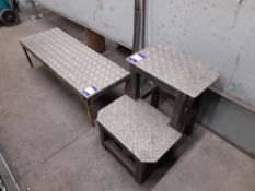 2 x Various fabricated steel steps