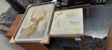 Highland stag picture 750x450 in wooden frame 750 x 450 and Wildlife canvas print 380 x 380