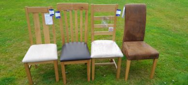 4 x assorted dining chairs