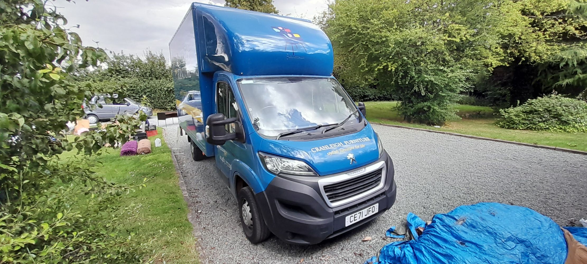 Peugeot Boxer Luton Van, Stock & Shop Fittings of a High Street Furniture Retailer Including; Dressers, Chairs & Sideboards