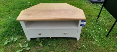 Guildford 2 drawer low corner TV unit 900(w) x 450(d) x 500(h)
