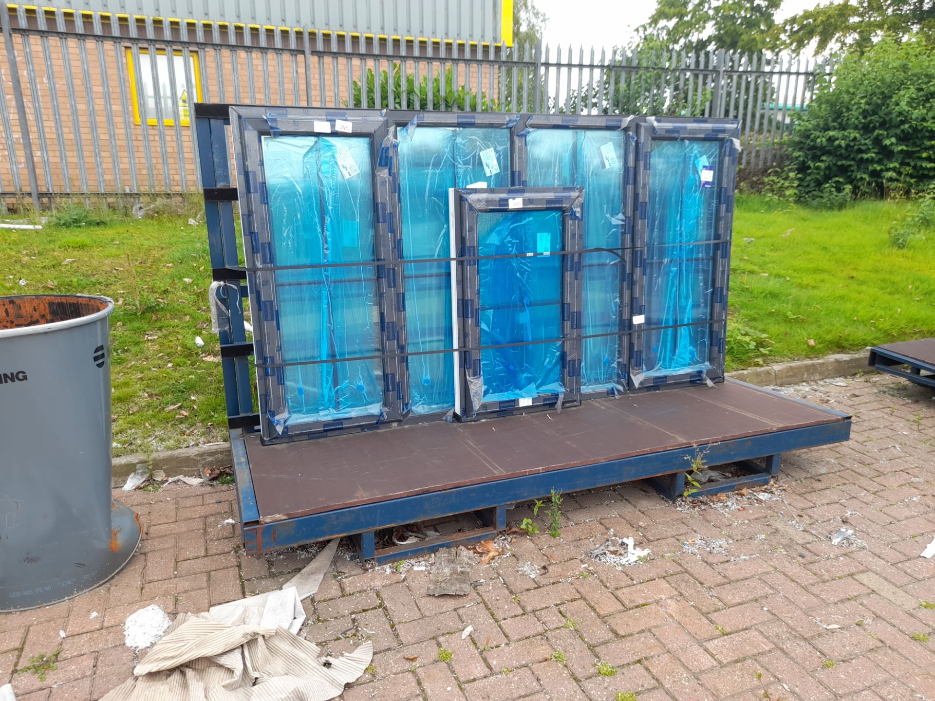 7 x Various A Frame stillages with quantity of cavity enclosures & windows (buyer to remove all) - Image 4 of 7