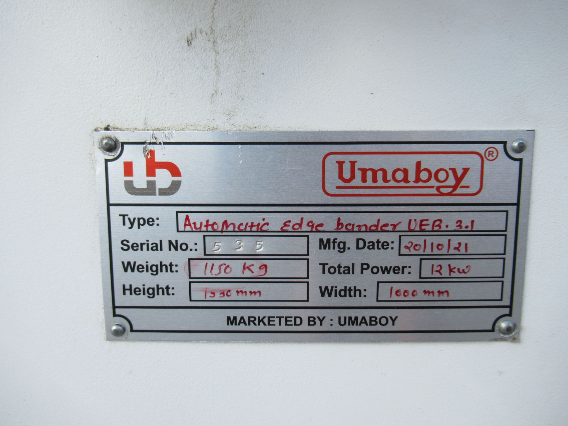 Umaboy Automatic Edgebander UEB3.1. - Image 8 of 13