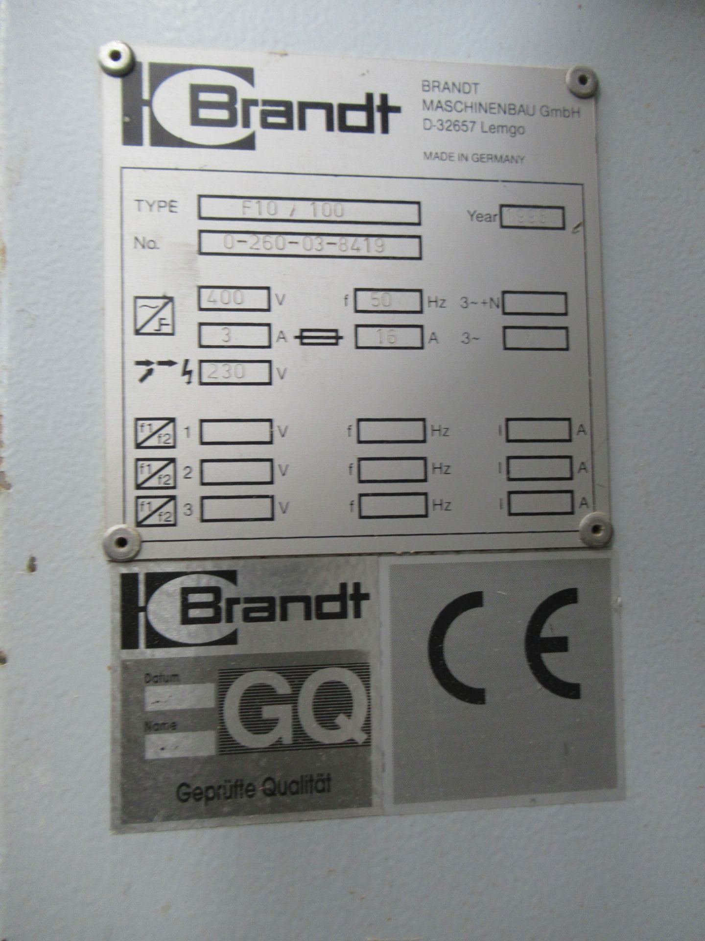 Brandt F10/100 Top and Bottom Contour Edgebander and Brandt KTD 51 Contour Edgebander - both 3ph. - Image 6 of 12