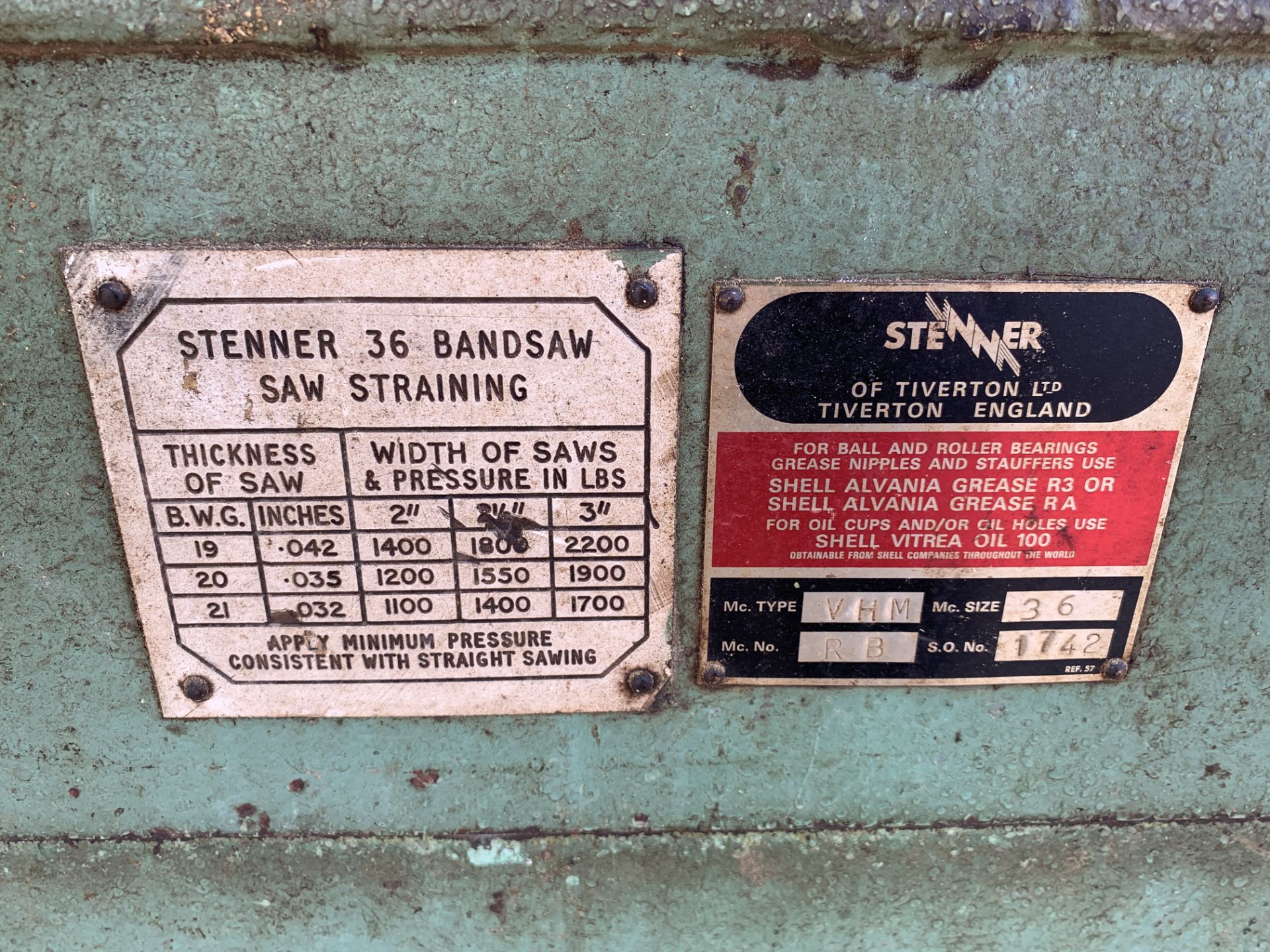 Stenner 36 Bandsaw Type VHM - 3ph. - Image 5 of 14