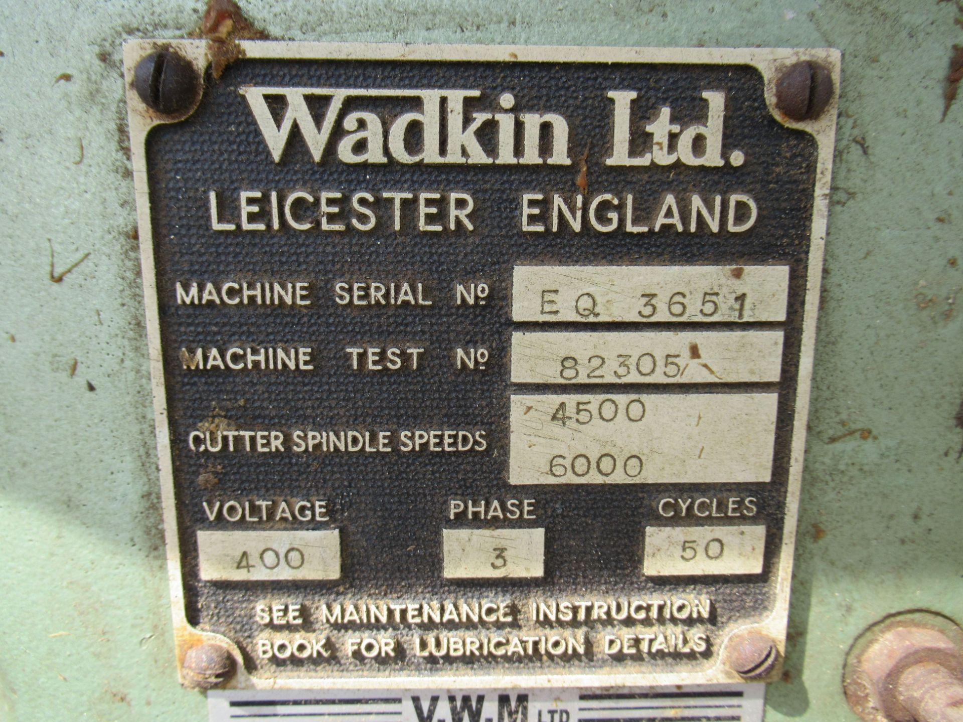 Wadkin EB Spindle Moulder - 3ph. - Image 5 of 8